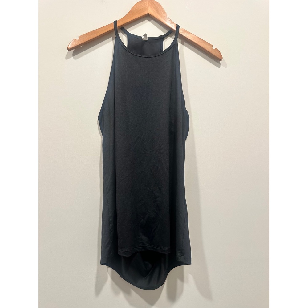 Under Armour Womens Black HeatGear High Neck Open Drape‎ Back Tank Top Small